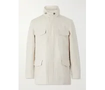 Field jacket in misto cotone e lino Rain System® Traveler