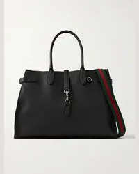 Gucci Tote bag grande in pelle zigrinata Nero