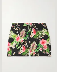 Ralph Lauren Shorts da mare medi a gamba dritta floreali Amalfi Nero