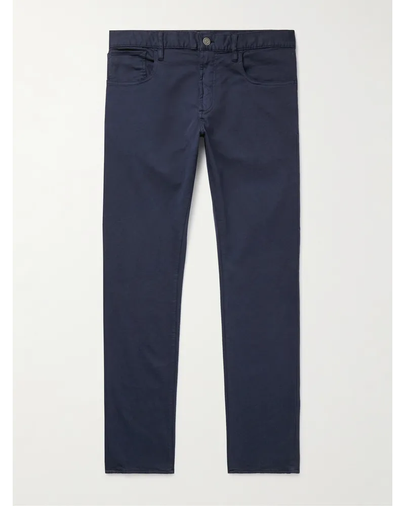 Ralph Lauren Pantaloni slim-fit a gamba dritta in cotone stretch Blu