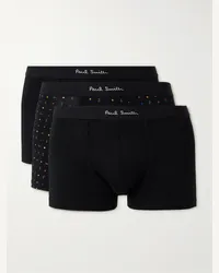 Paul Smith Confezione da tre boxer in cotone biologico stretch Nero