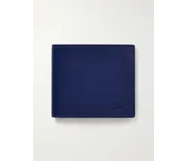 Burberry Portafoglio in pelle con logo impresso Blu