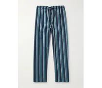 Pantaloni da pigiama a gamba dritta in raso di cotone a righe Royal 221