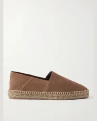 Tom Ford Espadrillas in pelle testurizzata Barnes Marrone