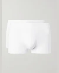 Sunspel Two-Pack Stretch-Cotton Boxer Briefs Bianco