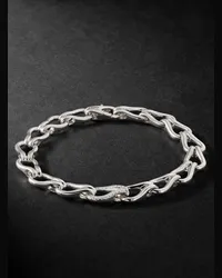 John Hardy Bracciale a catena in argento con diamanti Surf Argento