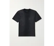 T-shirt in jersey di cotone effetto consumato con logo Shotgun