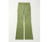 Pantaloni chino bootcut in twill di cotone