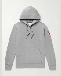 Canada Goose Felpa con cappuccio in jersey di cotone biologico Huron Grigio