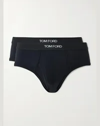 Tom Ford Confezione da due slip in misto cotone e modal stretch Nero