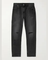 Balmain Jeans a gamba dritta effetto consumato Nero