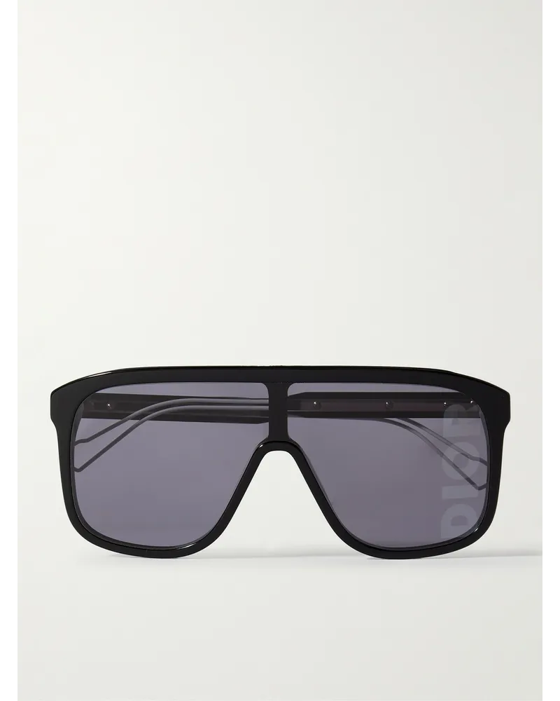 Dior Occhiali da sole in acetato con montatura D-frame DiorFast M1I Nero