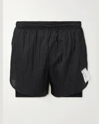 Satisfy Shorts a gamba dritta in ripstop Rippy e Justice a strati 3 Nero