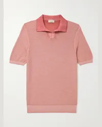 Altea Polo slim-fit in cotone piqué Rosa