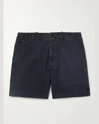 Alex Mill Shorts a gamba dritta in denim a spina di pesce Field Nero