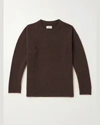 SSAM Pullover in cashmere spazzolato Marrone