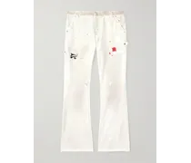 Jeans a gamba dritta effetto consumato con schizzi di vernice Carpenter