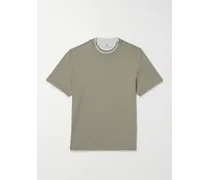 T-shirt in jersey di cotone a strati
