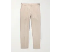 Pantaloni slim-fit in lino Griffon