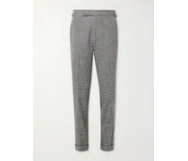 Pantaloni slim-fit in lana micro pied-de-poule O’Connor