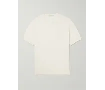 T-shirt slim-fit in misto cotone e cashmere