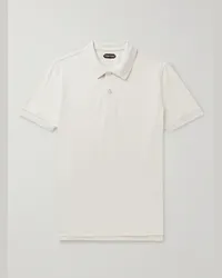 Tom Ford Polo in cotone piqué Neutri