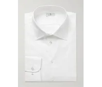 Camicia slim-fit in cotone con motivo paisley jacquard