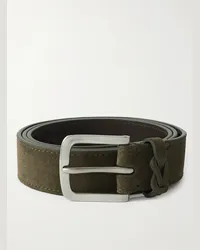 Paul Smith Cintura in camoscio, 3 cm Verde