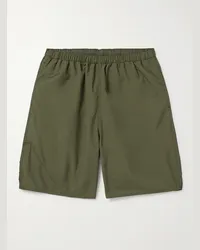 Beams Plus Shorts a gamba larga in nylon ripstop Verde