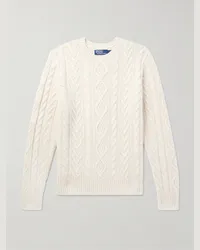 Ralph Lauren Pullover in misto lana e alpaca a trecce Neutri