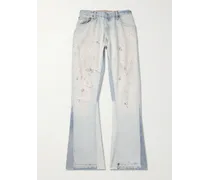 Jeans svasati in denim patchwork effetto consumato 90210 La Flare