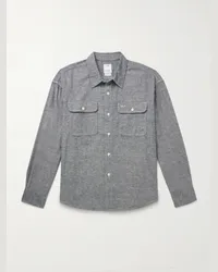 Visvim Camicia in chambray di cotone Langer Grigio