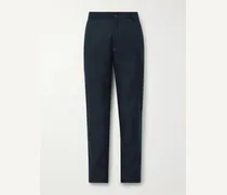 Pantaloni chino slim-fit in twill di misto cotone e lana