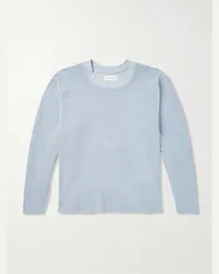 LES TIEN Pullover in cotone bouclé Blu