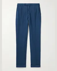 Ralph Lauren Pantaloni a gamba dritta in twill di canapa Blu