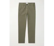 Pantaloni chino slim-fit a gamba dritta in twill di misto cotone