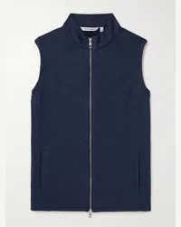 Peter Millar Gilet in maglia riciclata Crown Blu