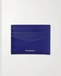 Givenchy Portacarte in pelle con logo impresso Classique 4G Blu