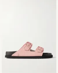 Birkenstock Sandali in rafia con finiture in pelle Arizona Rosa