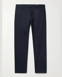 NN 07 Theo Tapered Stretch Organic Cotton-Twill Chinos Blu