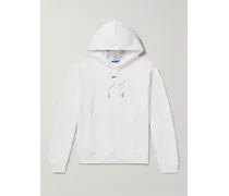 OFF-WHITE Felpa in jersey di cotone con cappuccio e logo Skate Bianco