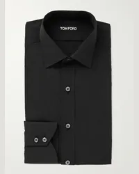 Tom Ford Camicia slim-fit in popeline di cotone Nero