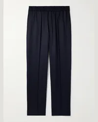 A.P.C. Pantaloni a gamba dritta in lana con pinces Pieter Blu