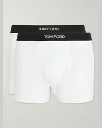 Tom Ford Confezione da due boxer in misto cotone e modal stretch Bianco