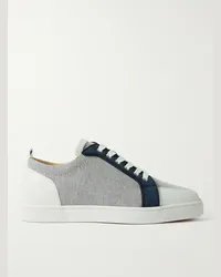 Christian Louboutin Sneakers in tela con finiture in camoscio e pelle Rantulow Grigio