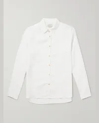 Oliver Spencer Camicia in lino Ashcroft Bianco