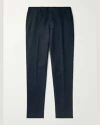 Loro Piana Pantaloni slim-fit in misto cotone Blu