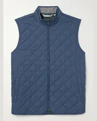 Peter Millar Gilet trapuntato in shell riciclato Essex Blu