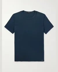 Tom Ford T-shirt slim-fit in jersey di cotone stretch Blu