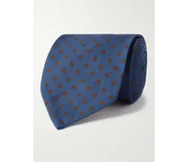 Cravatta in twill di seta a pois, 8 cm